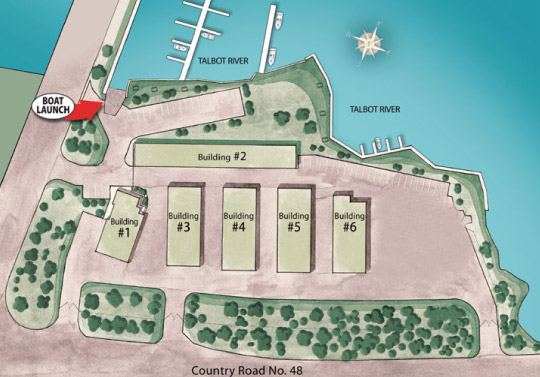 Port of Call Marina & Storage Map